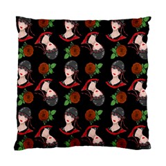 Vintage Flapper Woman Black Standard Cushion Case (two Sides) by snowwhitegirl