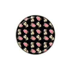 Retro Dog Floral Pattern Hat Clip Ball Marker by snowwhitegirl