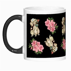 Retro Dog Floral Pattern Morph Mugs by snowwhitegirl