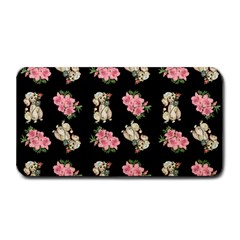 Retro Dog Floral Pattern Medium Bar Mats by snowwhitegirl