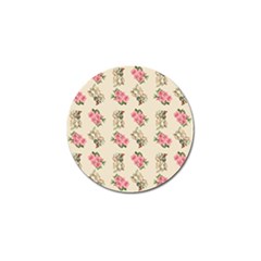 Retro Dog Floral Pattern Ecru Golf Ball Marker (4 Pack) by snowwhitegirl