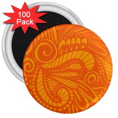 Pop Orange 3  Magnets (100 Pack) by ArtByAmyMinori