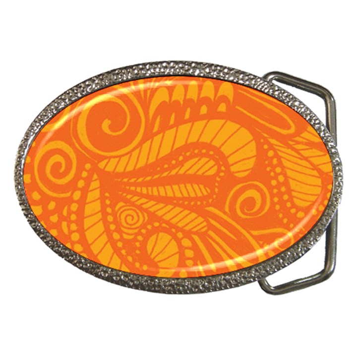 Pop Orange Belt Buckles