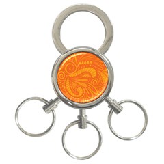 Pop Orange 3-ring Key Chains