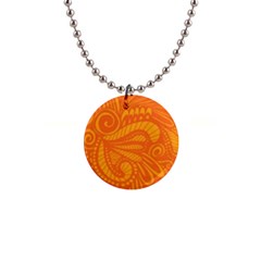 Pop Orange Button Necklaces by ArtByAmyMinori