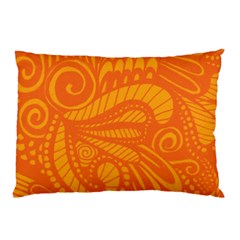 Pop Orange Pillow Case by ArtByAmyMinori