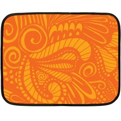 Pop Orange Double Sided Fleece Blanket (mini)  by ArtByAmyMinori