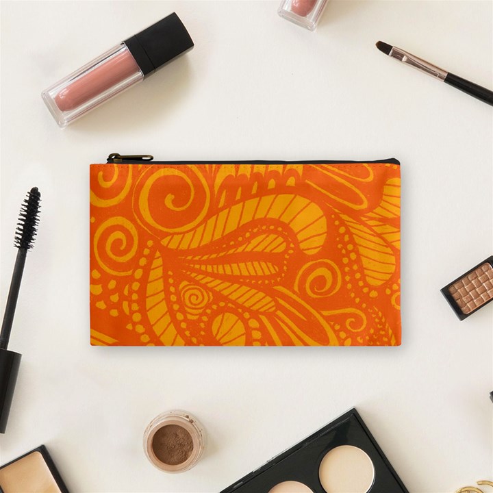 Pop Orange Cosmetic Bag (Small)