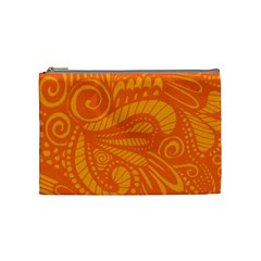 Pop Orange Cosmetic Bag (medium) by ArtByAmyMinori