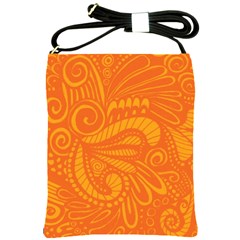 Pop Orange Shoulder Sling Bag by ArtByAmyMinori