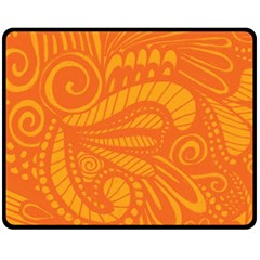 Pop Orange Fleece Blanket (medium)  by ArtByAmyMinori