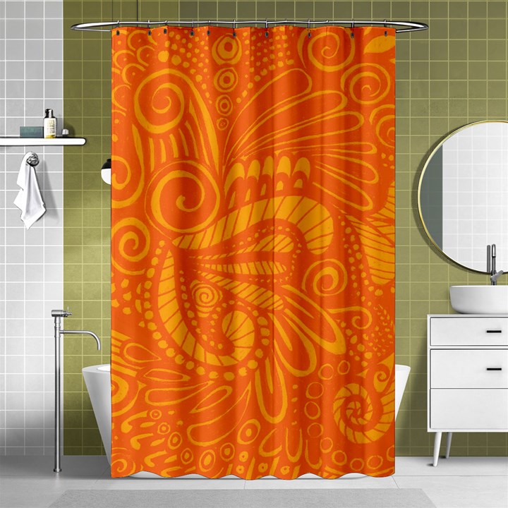 Pop Orange Shower Curtain 48  x 72  (Small) 