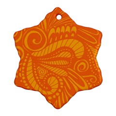 Pop Orange Ornament (snowflake) by ArtByAmyMinori