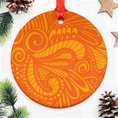 Pop Orange Ornament (round) by ArtByAmyMinori