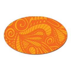 Pop Orange Oval Magnet by ArtByAmyMinori