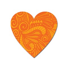 Pop Orange Heart Magnet by ArtByAmyMinori