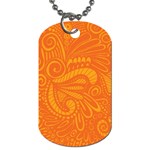 Pop Orange Dog Tag (One Side) Front