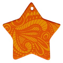 Pop Orange Star Ornament (two Sides)