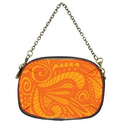 Pop Orange Chain Purse (one Side)