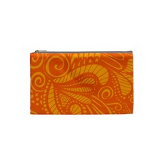 Pop Orange Cosmetic Bag (small) by ArtByAmyMinori