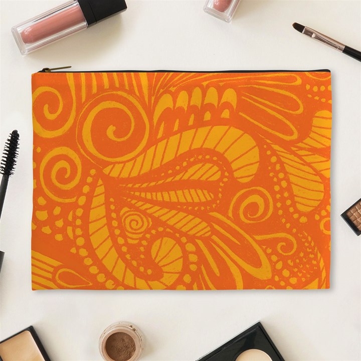 Pop Orange Cosmetic Bag (XL)