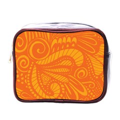 Pop Orange Mini Toiletries Bag (one Side) by ArtByAmyMinori