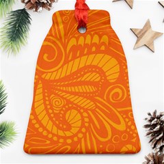 Pop Orange Bell Ornament (two Sides)