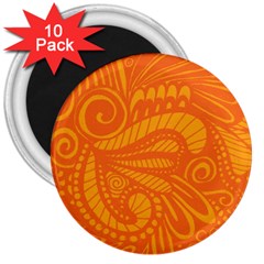 Pop Orange 3  Magnets (10 Pack)  by ArtByAmyMinori