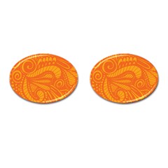 Pop Orange Cufflinks (oval) by ArtByAmyMinori