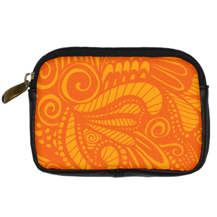 Pop Orange Digital Camera Leather Case