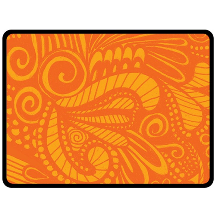 Pop Orange Fleece Blanket (Large) 