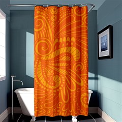 Pop Orange Shower Curtain 36  X 72  (stall)  by ArtByAmyMinori