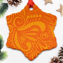 Pop Orange Ornament (snowflake) by ArtByAmyMinori