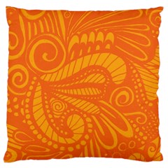 Pop Orange Large Cushion Case (two Sides) by ArtByAmyMinori