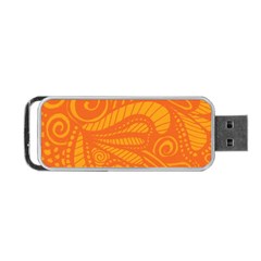 Pop Orange Portable Usb Flash (one Side) by ArtByAmyMinori