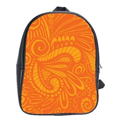 Pop Orange School Bag (xl) by ArtByAmyMinori