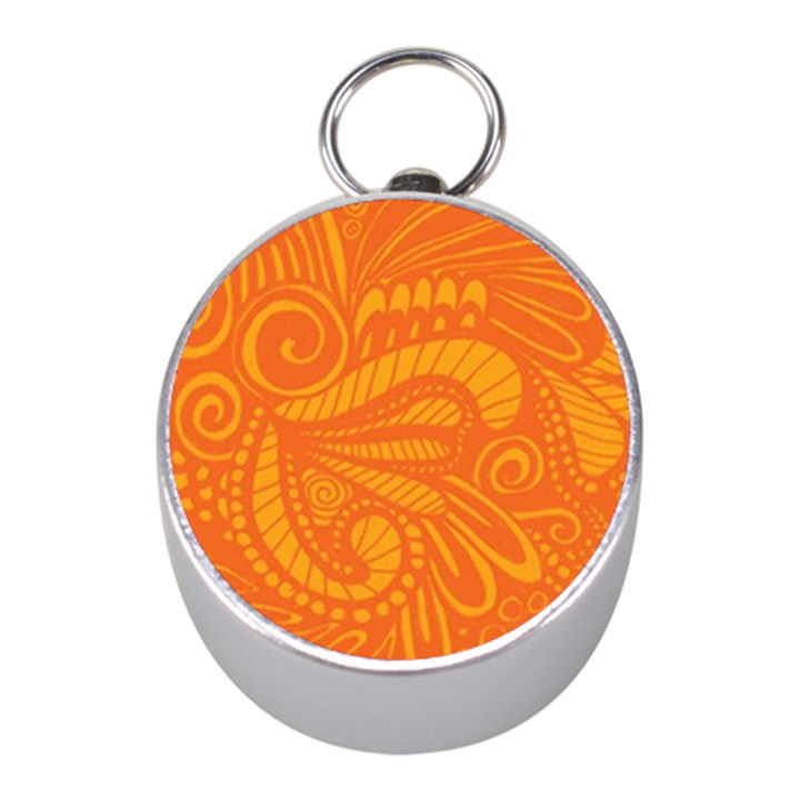 Pop Orange Mini Silver Compasses