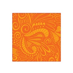 Pop Orange Satin Bandana Scarf by ArtByAmyMinori