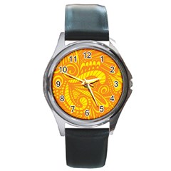 Pop Sunny Round Metal Watch by ArtByAmyMinori