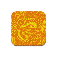 Pop Sunny Rubber Square Coaster (4 Pack)  by ArtByAmyMinori