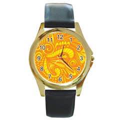 Pop Sunny Round Gold Metal Watch