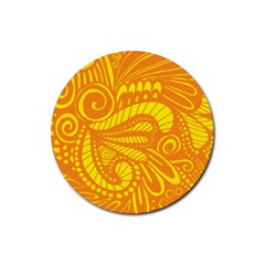 Pop Sunny Rubber Round Coaster (4 Pack)  by ArtByAmyMinori