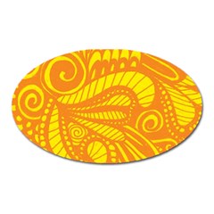 Pop Sunny Oval Magnet by ArtByAmyMinori