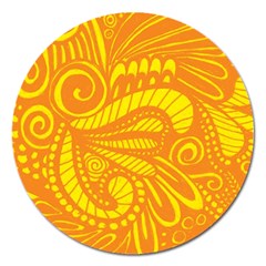 Pop Sunny Magnet 5  (round) by ArtByAmyMinori