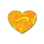 Pop Sunny Heart Coaster (4 pack)  Front