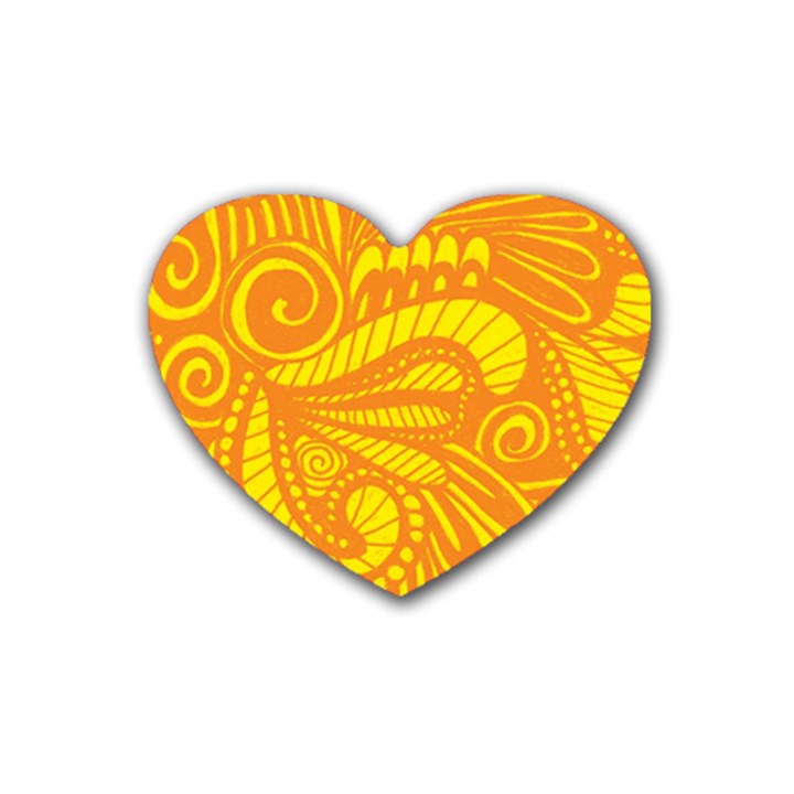 Pop Sunny Heart Coaster (4 pack) 