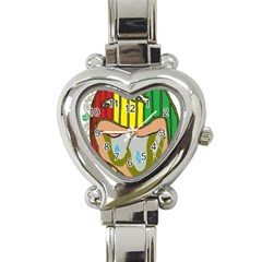 Theconnect Heart Italian Charm Watch by RWTFSWIMWEAR