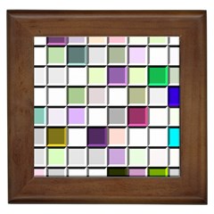 Color Tiles Abstract Mosaic Background Framed Tiles