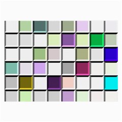 Color Tiles Abstract Mosaic Background Large Glasses Cloth