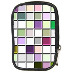 Color Tiles Abstract Mosaic Background Compact Camera Leather Case